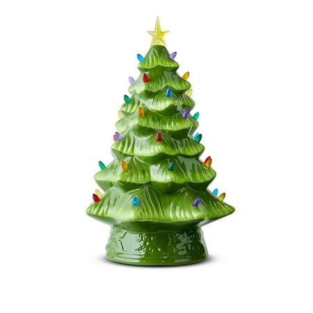 Mr. Christmas 15-inch Green Nostalgic Ceramic Tree