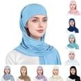 thumbnail image 2 of YUEHUA Womens Girls Muslim Hijab Scarf Shawls One Piece Easy Slip On Practical and Comfortable Sport Versatile, 2 of 4