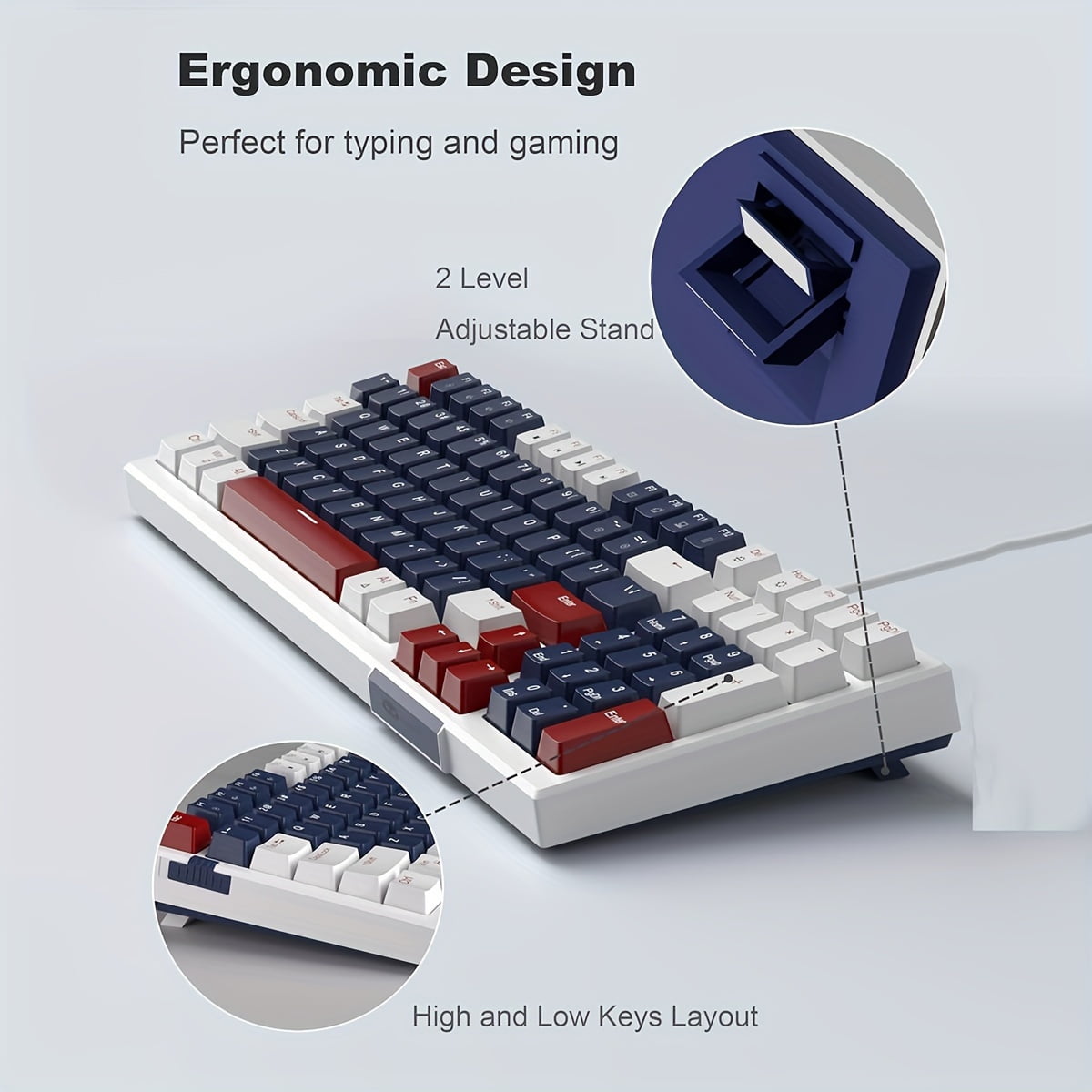 MageGee Mechanical Keyboard, Star98 Wired Gaming Keyboard Backlit Ultra-Slim USB Keyboards