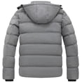 thumbnail image 5 of GGleaf Men's Winter Coat Hooded Puffer Jacket Quilted Thicken Down Alternative Coat Grey Heather, Large, 5 of 7
