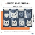 thumbnail image 6 of Yayeee Doormat for Indoor Entrance 32" x 20" Non Slippery Floor Rug, Blue Cats and Hearts, 6 of 8