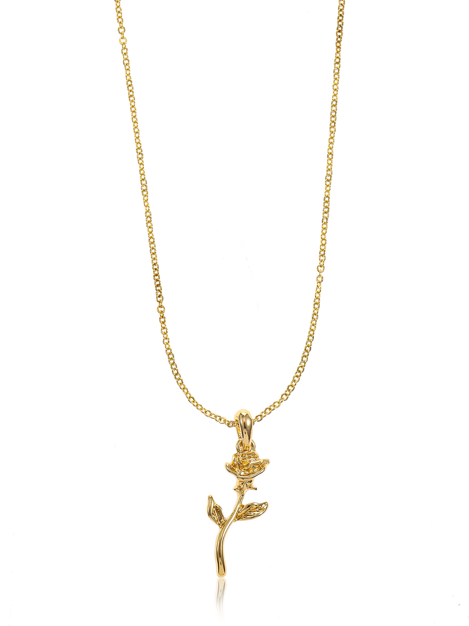 Time and Tru Women's Gold-Tone Rose Pendant Necklace photo 1