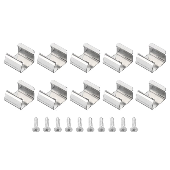 Uxcell LED Strip Light Clips Mounting Bracket Fixing Clips with Screws for 9.5mm-12mm Light Cable Ribbon 40 Pack
