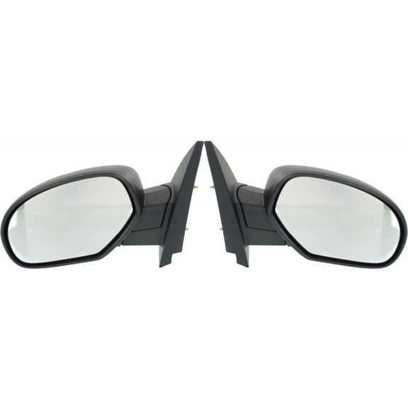 For Chevy Silverado 1500 2007-2013 Door Mirror Driver and Passenger Side | Pair | Manual | Textured Black | Replacement For 20843118, 20809978 | GM1320332, GM1321332