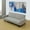 Grey, variant on Convertible Sofa Couch Futon Bed Fannel Sleeper Sofa, Adjustable Futon Couch, Loveseat for Living Room,Khaki