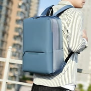 2023 Summer Savings! WJSXC Luggage and Travel Gear Clearance, Large Capacity Computer Backpack, Business Leather Film Backpack, Succinct Business Travel Bag Blue