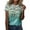 Mint Green, variant on HBFAGFB T-Shirts for Women Crew Neck Gradient Print Short Sleeves Casual Summer Clothes Pink Size L