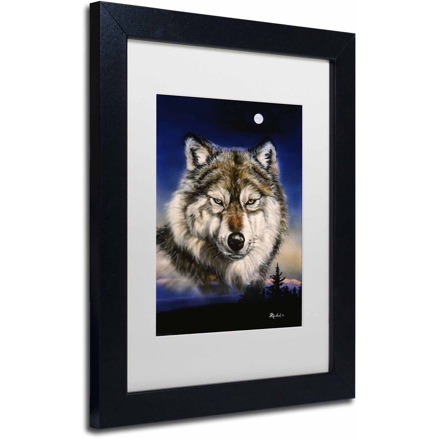 Trademark Fine Art 'Endangered' Canvas Art by Jenny Newland, White Matte, Black Frame