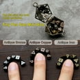 thumbnail image 4 of Haxtec 6mm Mini DND Dice Set With Hollow Dice Case Necklace Cool Keychain Dice-Antique Bronze, 4 of 4