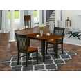 thumbnail image 3 of East West Furniture Dining Room Set Black & Cherry, NDNO3-BCH-W, 3 of 3