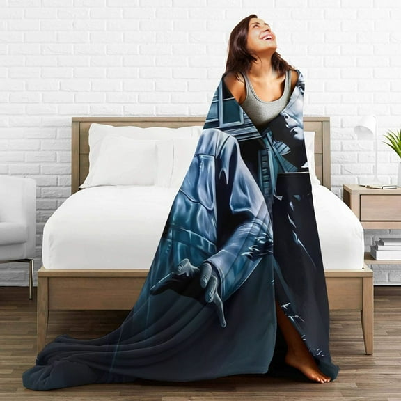 Michael Myers Throw Blanket, All Season Decorative Soft Cozy Fleece Blankets, Room Decor For Bed Chair Car Sofa Couch Bedroom