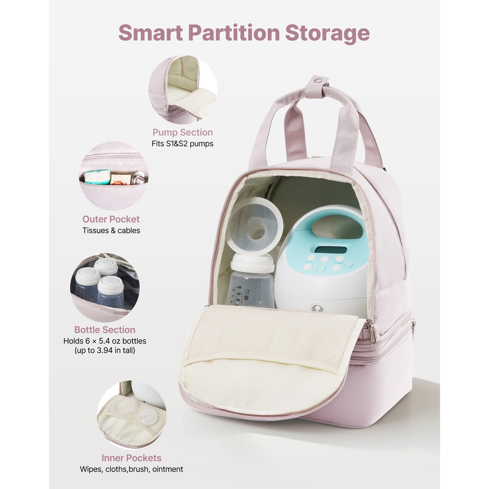 KFFKFF Breast Pump Carrying Bag with Ice Pack