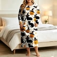 thumbnail image 4 of Edvintorg Womens Night Shirts for Sleeping Halloween Printed Lightweight House Dress Long Sleeve Crew Neck Night Gown Plus Size Womens Clothes Multicolor M, 4 of 7