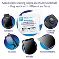thumbnail image 3 of Toallitas limpiadoras de lentes Maxi Clean 400 envueltas individualmente, 3 of 7