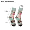 thumbnail image 2 of Naloa Vintage Typewriter Floral Kids Socks Unisex Kids and Toddlers' Crew Socks, ,1 Pairs, 2 of 5