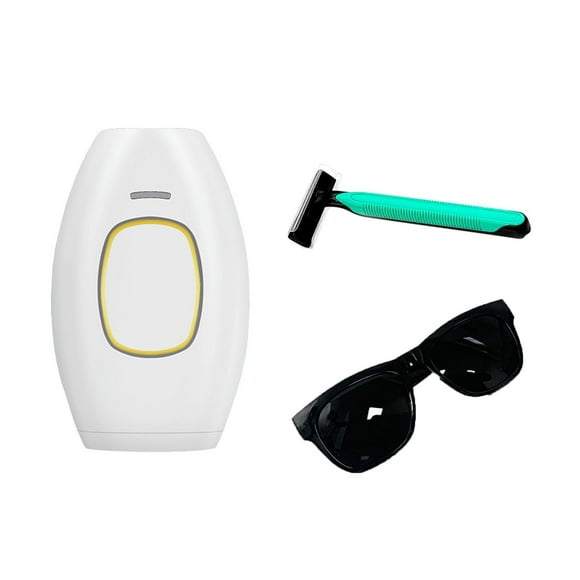 Fiudx Dispositivo de Depilación Láser, Eficaz Instrumento para La Reducción Del Vello Corporal y Facial, Seguro E Indoloro (Incluye Gafas), Tratamiento Rápido de 5 a 10 Minutos, Solución de Depilació