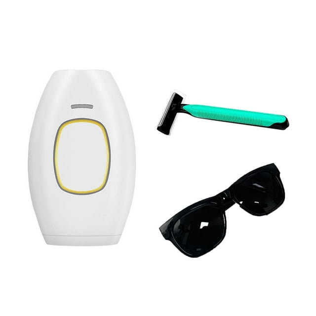 Fiudx Depiladora Láser, Depilatoria Suave para Cuerpo y Rostro, Afeitadora Segura y de Larga Duración, Solución de Reducción Permanente Del Vello, Dispositivo para Uso Doméstico, Incluye Gafas de Sol
