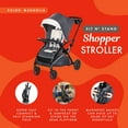 thumbnail image 3 of Baby Trend Sit N' Stand 5 in 1 Shopper Stroller with Canopy and Basket, Magnolia, 3 of 12