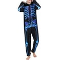 thumbnail image 2 of Michellecmm Parent-Child Halloween Jumpsuit Long Sleeve Zipper 3D Skull Printed One-piece Loungewear Long Playsuit for Party, 2 of 7