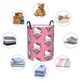 thumbnail image 4 of Hello Kitty Laundry Hamper, Dirty Clothes Hamper Storage Basket for Bathroom Bedrooms, Circular Hamper with Handles, Gifts for Boys Girls Men Women, 4 of 8