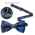 thumbnail image 4 of Conjunto de pajarita Barry.Wang Paisley, seda, azul, amarillo y negro, 4 of 5