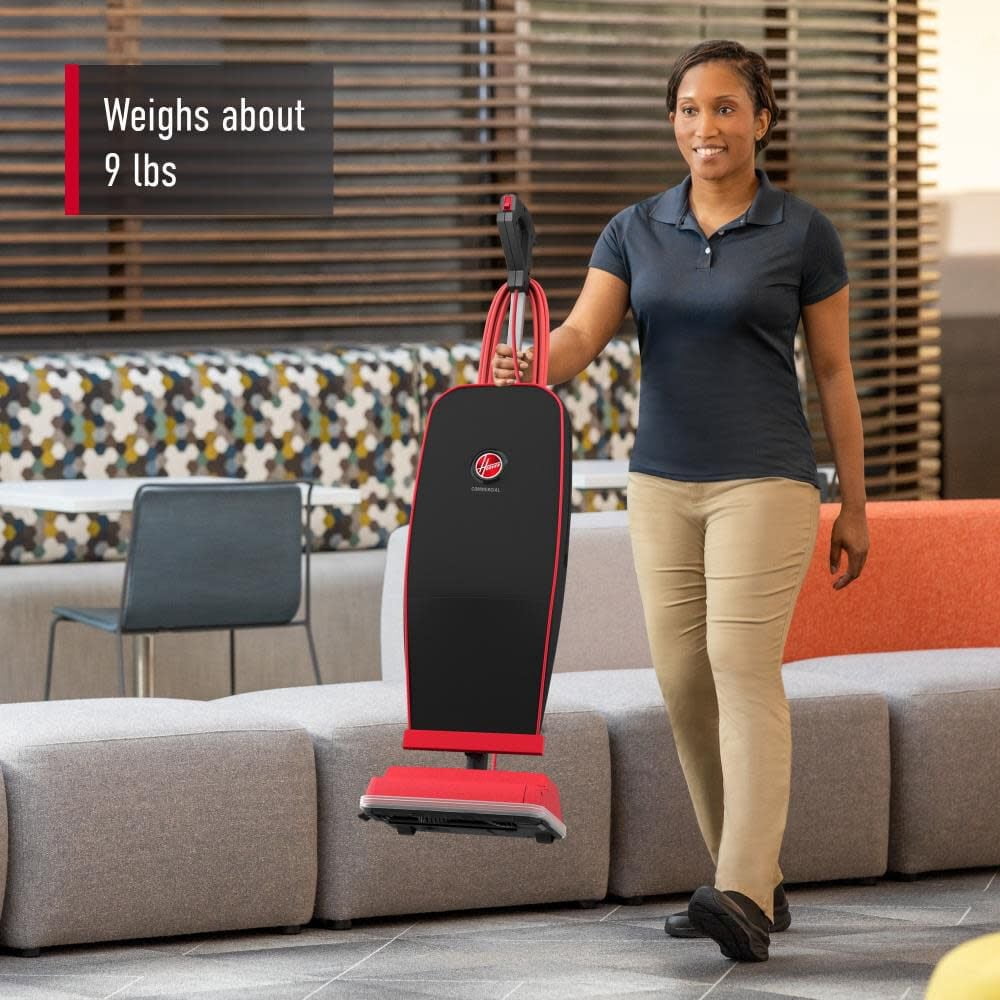 Hoover Commercial Vacuum Prime Lite Bagged Upright Vacuum Cleaner,