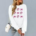 thumbnail image 4 of Women's Crewneck Shirts Christmas Sweatshirts Top Fashion Cute Xmas Printed Pullover Winter Long Sleeve Sweaters Loose Plus Size Blouses Tops, 4 of 6