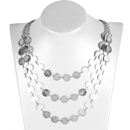 - Trendy Gold Coin Simple Multi-layered Metal Necklace Fashion Clothes Accessory Sweater Chain Clavicle Chain
