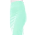 thumbnail image 5 of Women's Casual Elastic Band High Waist Stretch Office Work Solid Midi Skirt, 5 of 6