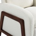 thumbnail image 6 of Adjustable Recliner Chair with Footrest & High Backrest, Linen Accent Chair with Cushion & Solid Wood Legs, Wooden Armchair for Living Room, Bedroom, Office, Lunge Room, Nursery & Studio, Beige, 6 of 7