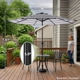 thumbnail image 6 of Pure Garden 9 Ft Striped Outdoor Patio Umbrella with Tilt, Black and White, 6 of 10