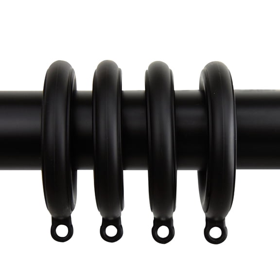 1-13/16 inch Poly Resin Curtain Eyelet Rings (Set of 10) - Black