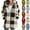 Beige, variant on Scyoekwg Sherpa Jacket Women Hooded Fleece Zip Up Jacket Winter Warm Coats Casual Long Sleeve Plaid Coat Oversized Outerwear with Pockets (Beige,L)