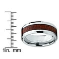 thumbnail image 4 of Metal Masters 8mm Mens Tungsten Carbide Ring Wedding Band Wood Inlay, 4 of 6
