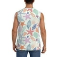 thumbnail image 4 of Pofeuu Colorful Seashells Print Men's Muscle T-Shirt, Sleeveless, Muscle Tank, Classic Muscle Tee Top For Men Casual Sleeveless Muscle T-Shirt Trendy Clothes-X-Large, 4 of 7