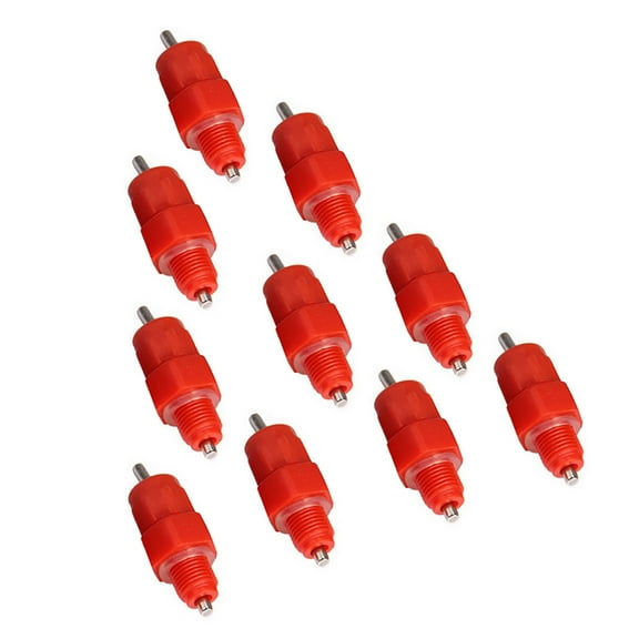 10Pcs Chicken Feeder Drinker - Poultry Water Nipple, Hanging Screw Design, Removable for Easy Cleaning