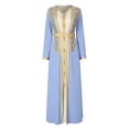 thumbnail image 5 of Elegant Muslim Abaya Dress With Embroidery Long Sleeve Robe And Inner Gown Two Piece For/BU2/L, 5 of 5
