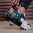 thumbnail image 4 of Men's Dragon Scale Sport Sneakers - Gradient Colorway with Striped & Solid Design, All-Season TPU Sole & EVA Cushioning, Breathable Fabric for Hiking, Casual & Outdoor Wear - Low-Top Lace-Up, 4 of 9