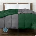 thumbnail image 4 of Bare Home 1800 Collection Reversible Down Alternative Comforter, All-Season, Full, Gray/Forest Green, 4 of 10