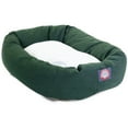 thumbnail image 2 of Majestic Pet Sherpa Poly/Cotton Bagel Pet Bed for Dogs, Calming Dog Bed Washable, Large, Green, 2 of 5