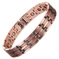 thumbnail image 1 of LEEYNEER 1pc Men‘s Copper Magnetic Bracelet with 3500 Gauss Magnets  Adjustable Fit with Sizing Tool  Solid Copper & Black Enamel Design for Muscle Recovery & Blood Circulation Support, 1 of 5
