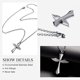 thumbnail image 5 of Collar de urna de reloj de arena para mujer y hombre, acero inoxidable/18 quilates, 5 of 5