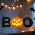 thumbnail image 4 of WMGHA Halloween Welcome Sign,Outdoor Hanging Lighted Sign,Wood Pumpkin Boo Sign Night Light Wall Fall Decorations for Home Party ,Wooden Board for Door Decor, Holiday Decorations, 4 of 9