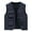 Dark Blue, variant on Cargo Vest For Men Workwear Solid Coat Stand Collar Sleeveless Hoodless Jacket Tank Tops Black