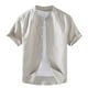 thumbnail image 1 of pstuiky Camisa de manga corta para hombre, Camisa de verano para hombre, de manga corta, con cuello alto y botones camisetas de hombre xxxl, 1 of 4