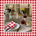 thumbnail image 5 of GFI LINEN CLUBS Cotton Gingham Check Pre-Washed Dinner Napkins 18X18, Pack of 12, Colour Red & White with 1 Inch Decorative Selvedge Meter Cornered Finish, 5 of 8