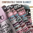 thumbnail image 3 of to My Husband Blanket Romantic I Love You Blessing Sweet Gifts for Birthday Anniversary Valentines Christmas Thanksgiving Fathers Day Soft Comfort Lightweight Plush Throw Blankets 50"x60", 3 of 5