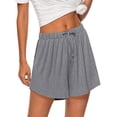 thumbnail image 3 of MOSHU 3 Pack Womens Pajamas Shorts Drawstring Pj Shorts for Women Casual Sleep Lounge Shorts with Pockets, 3 of 11