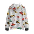 thumbnail image 3 of Psesaysky Boys Sweatshirt Cartoon Trucks Print Boys Zip Up Hoodie Kids Long Sleeve Oversized Hoodie Jacket Winter Coat with Pockets, Size XL, 3 of 7