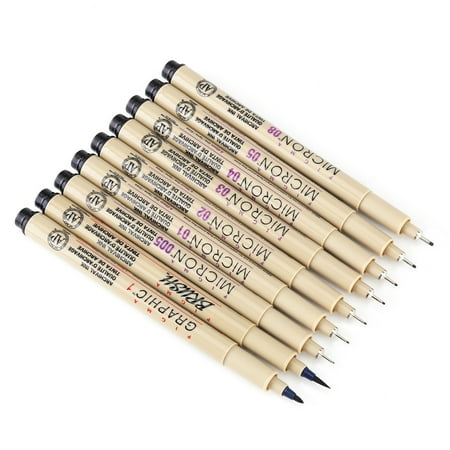 eecoo needle pen liner art pen 9pcs set black fine liner drawing